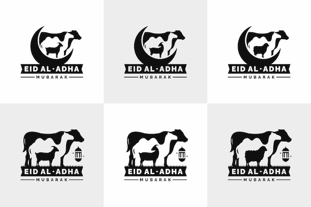 Eid Al Adha-logo ingesteld Idul Adha-logo