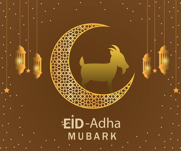 Vector eid al adha mubarak achtergrond