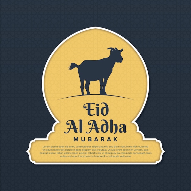 Eid al adha mubarak banner instagram sociale media ontwerp elegante viering