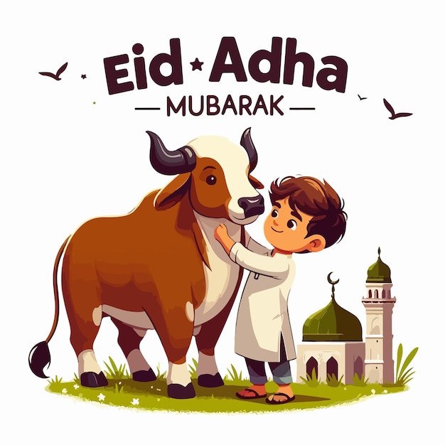 Vector eid al adha mubarak festival islamic background