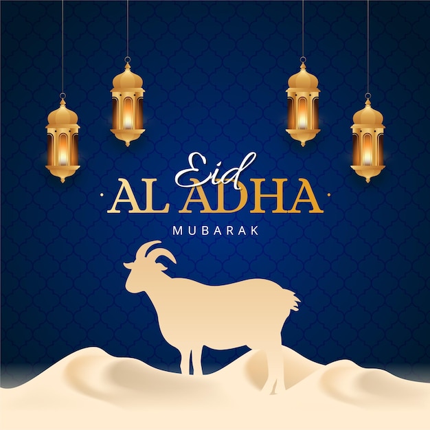 Eid Al Adha Mubarak Gratis postersjabloon