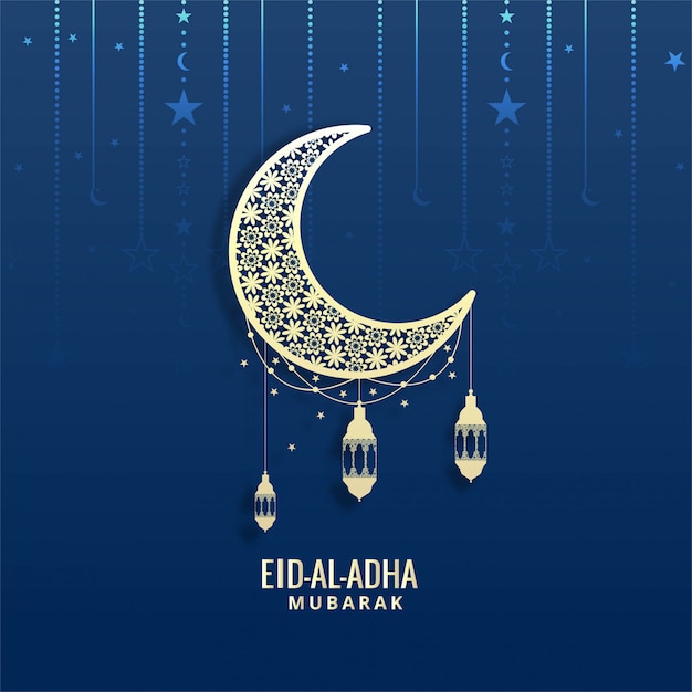 Eid-al-adha mubarak greeting card