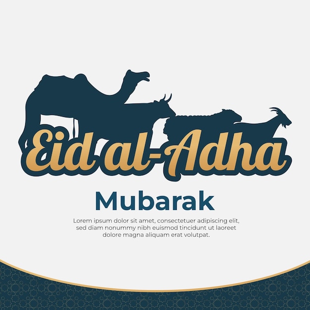 Illustrazione di eid al adha mubarak