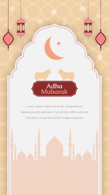 eid al adha mubarak islamic festival Instagram story template