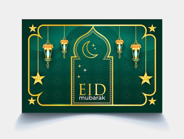 벡터 eid al adha mubarak 이슬람 축제 소셜 미디어 배너 템플릿