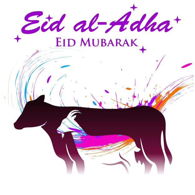 Eid al adha mubarak islamic festival social media cover poster template