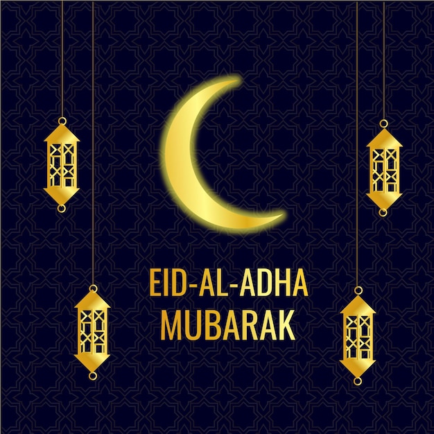 Eid al Adha Mubarak islamitisch festival premium vector