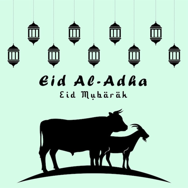Eid al adha mubarak islamitisch festival social media banner vector design