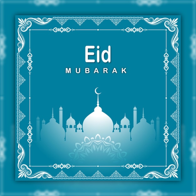 Eid al adha mubarak islamitisch festival social media post banner