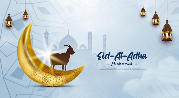 Eid al Adha Mubarak islamitische festivalbanner