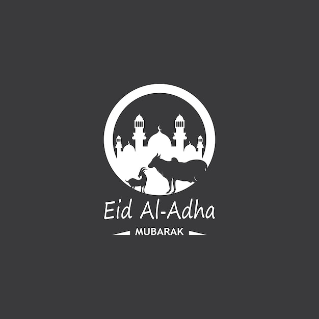 Eid Al Adha Mubarak Logo Vector Illustration