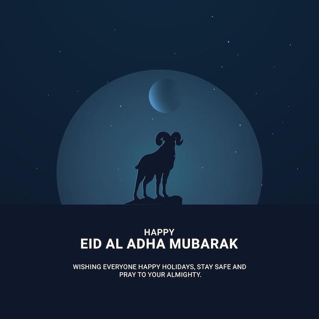 Eid Al Adha Mubarak 럭셔리 포스트 디자인