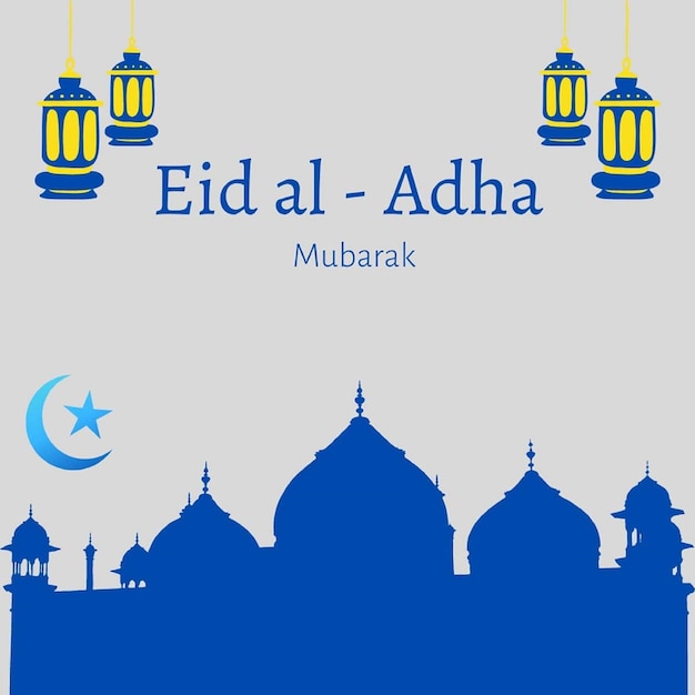 Vector eid al adha mubarak post