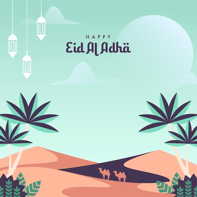 Eid Al Adha Mubarak 소셜 미디어 게시물 템플릿