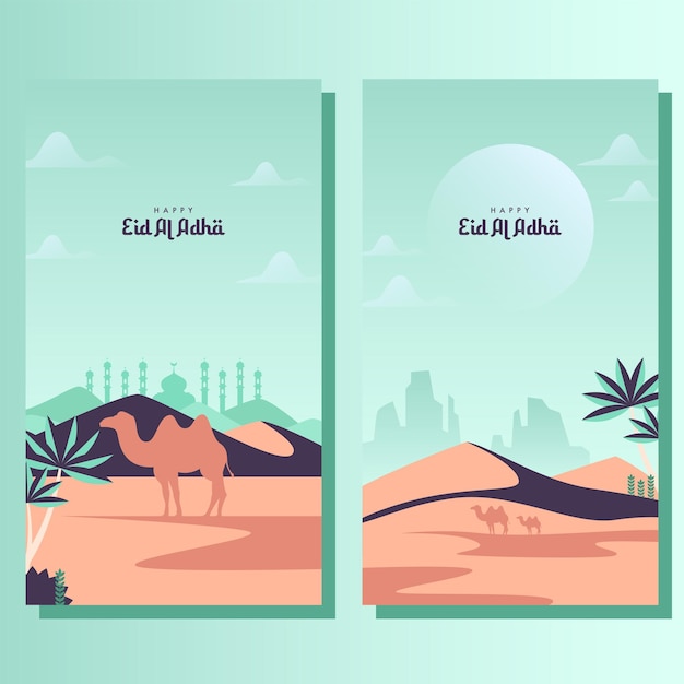 eid al adha mubarak social media post template