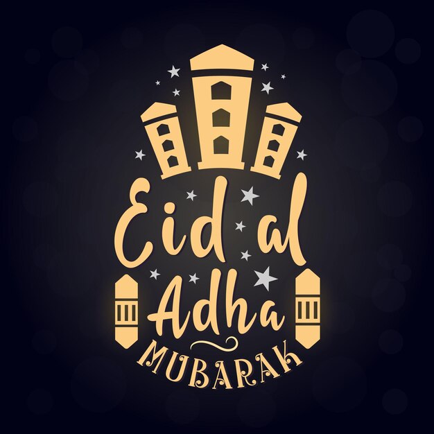 Vector eid al adha mubarak