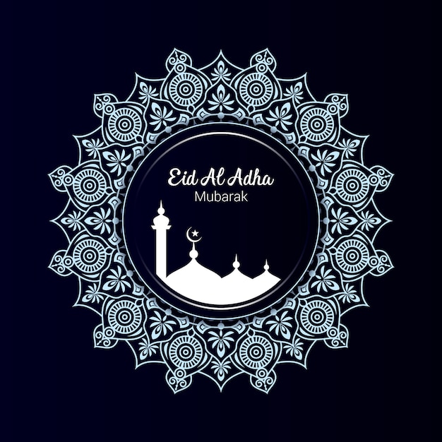 Eid al adha ornamental  with mandala