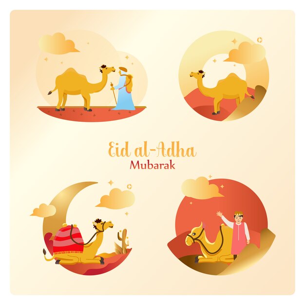 Eid al-adha in a set of packages