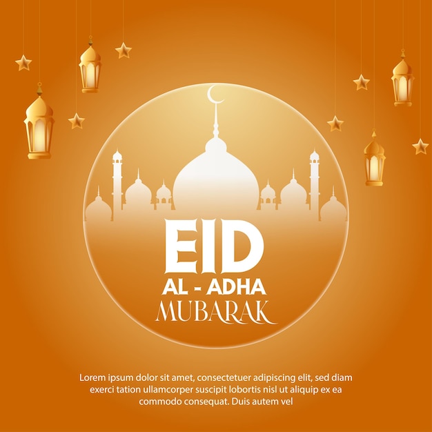 Eid al adha sociale media plaatsen premium vector