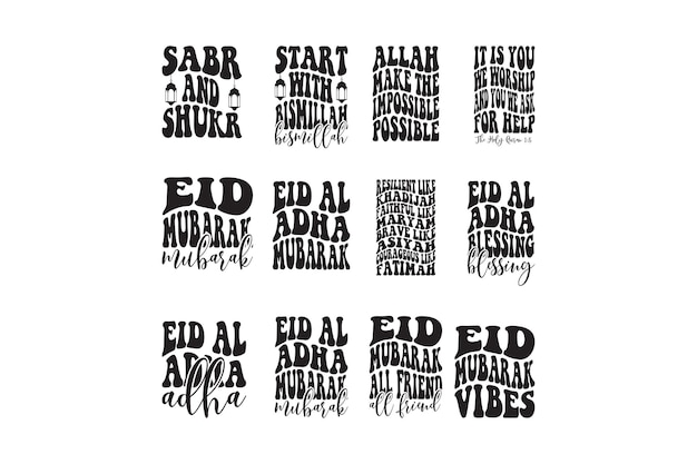 Eid Al Adha T-shirtontwerpbundel