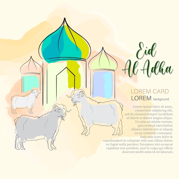 Vector eid al adha vector background card wallpaper