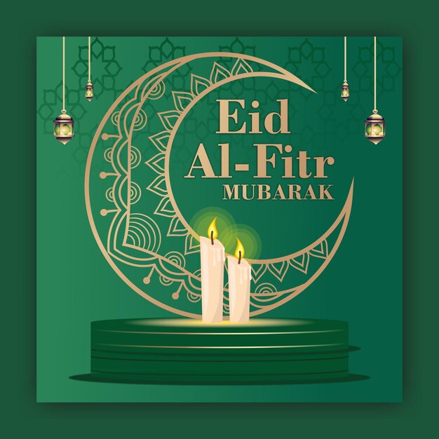 Eid al fiter ontwerp en kaart en post en sjabloon ontwerp