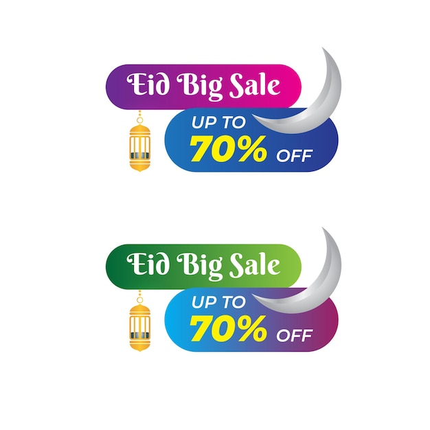 Eid al-fitr Discount tag-ontwerp