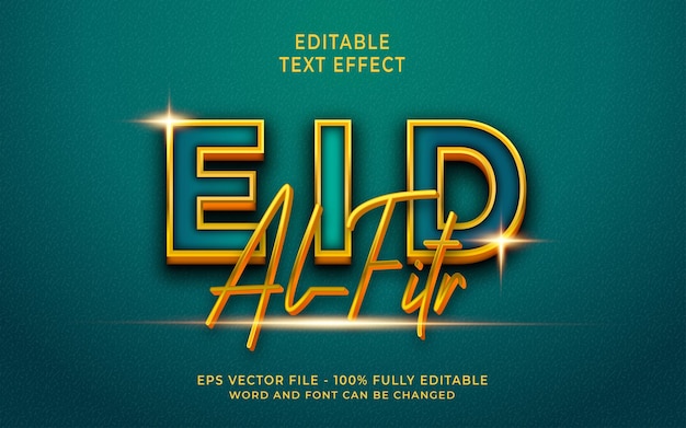 Eid Al Fitr editable text effect