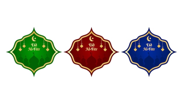 Eid Al Fitr Golden Label Design