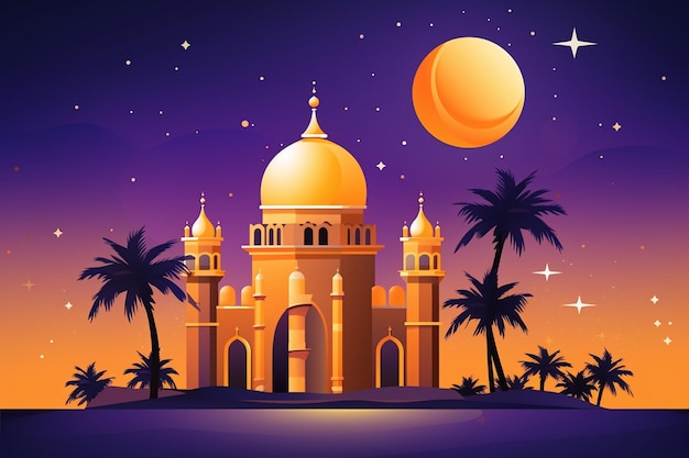 Eid Al Fitr Mubarak Holiday Background