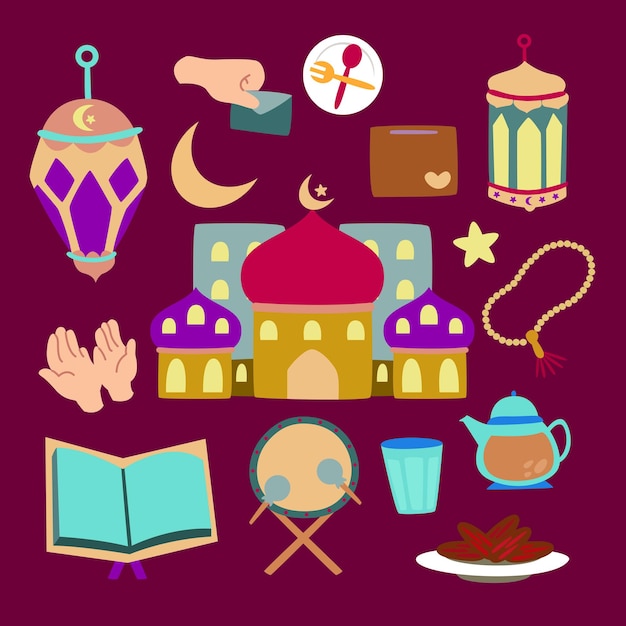 Eid al fitr mubarak illustration