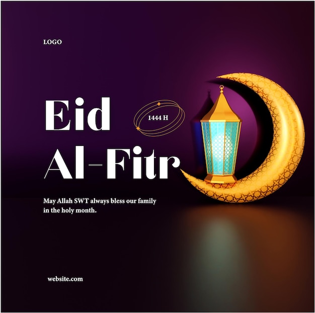 ベクトル eid al-fitr mubarak ソーシャルメディア グリーティングカード ベクトルイラスト ラマダンの祝い