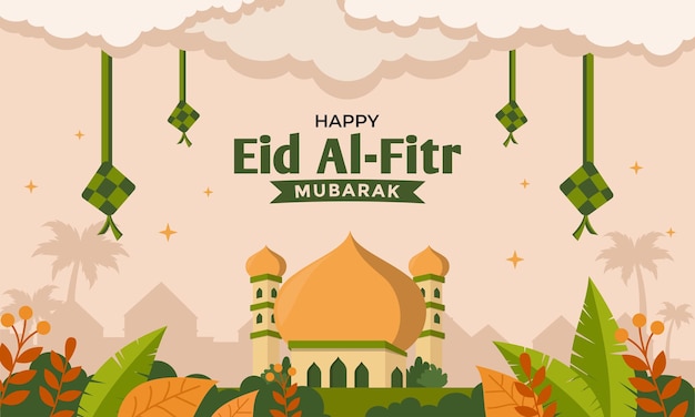 eid al fitr of ramadan achtergrondbanner