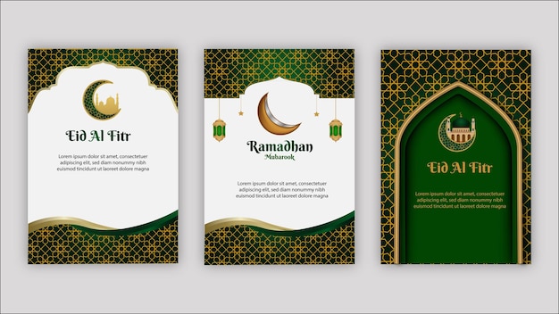 Modelli di collezioni di poster eid al fitr e ramadhan