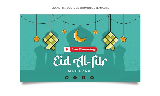 EID AL FITR THUMBNAIL YOUTUBE SJABLOON