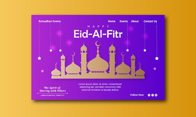 Modello di progettazione banner eid al iftar