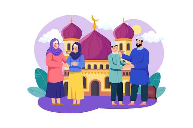 Vector eid aladha illustration concept