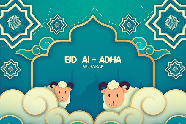 Vettore illustrazione di eid aladha