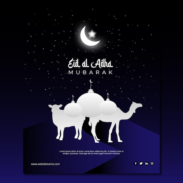 Eid aladha mubarak social media post design