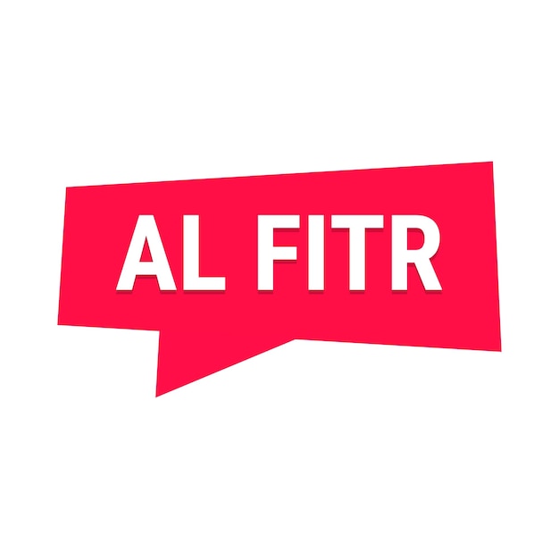 Eid AlFitr Countdown Red Vector Callout Banner met resterende dagen tot viering