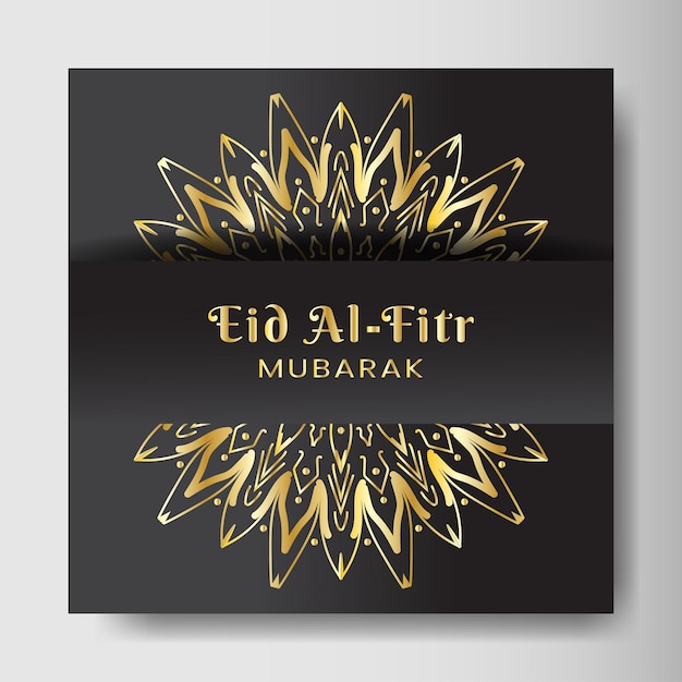 Vector eid alfitr met mandala achtergrond ontwerp voor uw datum briefkaart banner logo