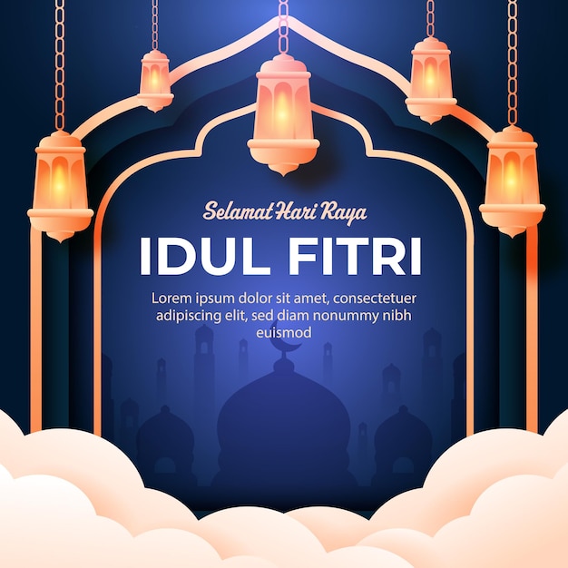 Eid alfitr social media post template