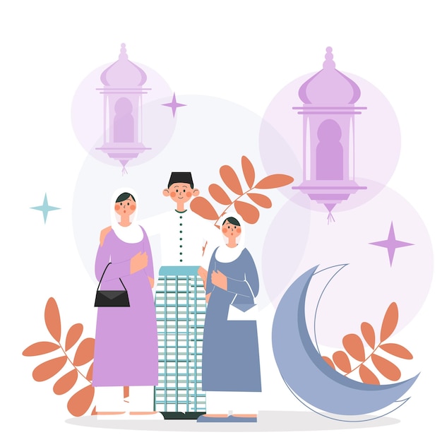 Eid AlFitr vector illustratie ontwerp