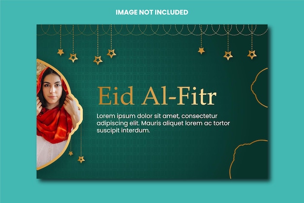 Modello di banner web eid alfitr