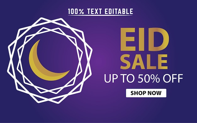 ベクトル eid バナー スーパー セール割引オファー編集可能