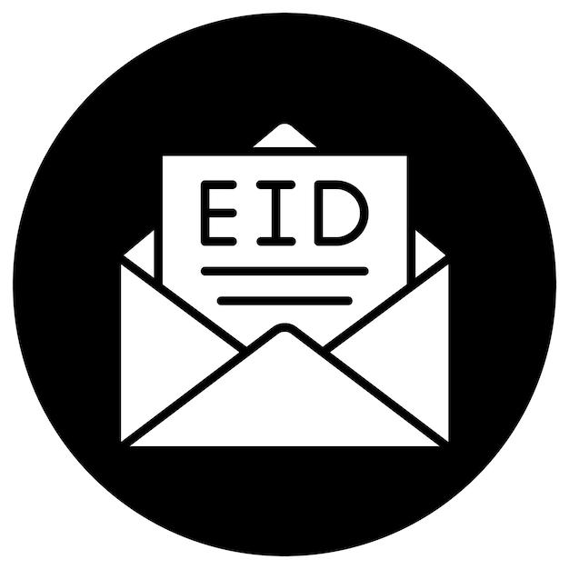 Vettore cartella di eid vector icon design illustrazione