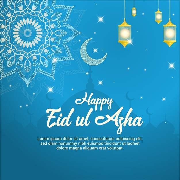 Vector eid day celebration beautiful post editable