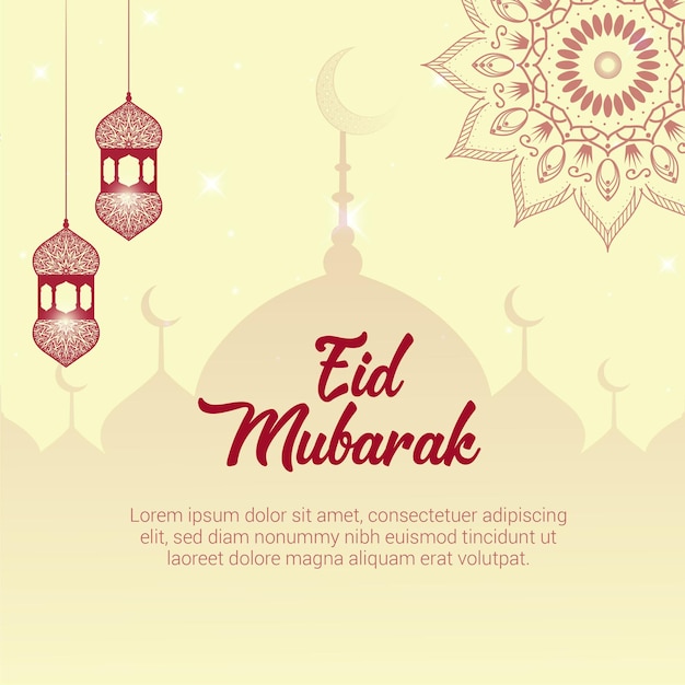 Vector eid day celebration beautiful post editable