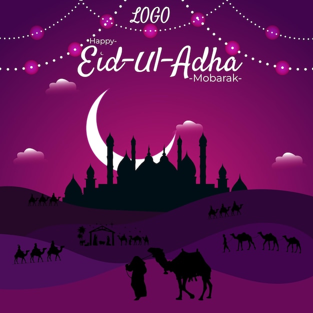 Vector eid event for eidaladha