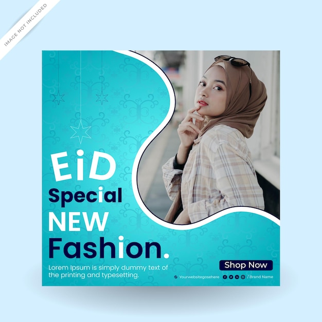 Eid fashion festival sociale media spandoeksjabloon